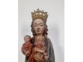 Maestro della Messa di San Gregorio di Chateau Beaulard, Madonna con Bambino 1500 ca H 51 cm